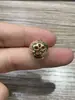 Liquidação Pingente de colar de ouro 14K simples com zircônia estrela de cinco pontas coração chave acessórios de joias DIY Pingente de pulseira