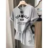 Conjunto Esportivo Casual de Shorts de Manga Curta com Estampa de Rosto Sorridente Transfronteiriço Feminino Emagrecedor Solto Estilo Coreano Conjunto de Duas Peças Estudante Tendência