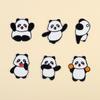 Nuevo Lindo Dibujo Animado Caliente Bordado de Computadora Pequeño Panda Pegatina de Tela DIY Accesorios para Libreta de Mano Producido por Nosotros Mismos