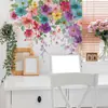 Fun-C137 Flores de Colores Dormitorio Sala de Estar Entrada Fondo de TV Pegatinas de Pared Decorativas Pvc Removible