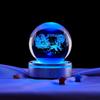 Cross-border atacado veado carro Papai Noel 3d tridimensional gravação a laser bola de cristal atmosfera luminosa ornamentos de luz noturna