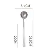 Cuchara Medidora de Acero Inoxidable 304 de Grado Alimenticio con Mango Largo y Escala para Polvo de Fruta, Granos de Café, Horneado y Condimentos