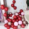 Globos de Boda con Palabras Felices, Globos Rojo Granada de 10 pulgadas para Pedida de Mano, Declaración, Decoración, Fiesta de Cumpleaños, Arreglo de Boda, Romántico