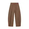 Pantalones de estilo americano de cintura alta hasta el suelo para mujer, nuevos de primavera y otoño 2026, pantalones casuales a rayas plisados tipo globo de pierna ancha
