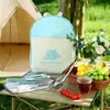 Bolsa de Almacenamiento para Utensilios de Cocina para Exteriores Portátil Desmontable Tabla de Cortar para Picnic de Viaje en Coche Set 2 en 1 Cuchillos de Camping