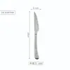 Patrón Creativo de Diamante Cuchillo Tenedor Cuchara Acero Inoxidable 304 Juego de Vajilla de Hotel Cuchara de Sopa para el Hogar Cuchara de Café Retro Cuchara Redonda