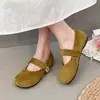 Sapatos Mary Jane Versáteis Estilo Mori 2025 Outono Novidades Solado Macio Vermelho Retro Velcro Sapatos Individuais Artísticos
