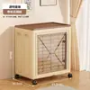 Caja de almacenamiento plegable con tapa abatible y ruedas, organizador de ropa para el hogar de gran capacidad, puerta visible, a prueba de polvo y humedad, almacenamiento para armario