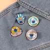 Série Olho do Diabo Insígnia Criativa Olhos de Gota de Óleo Metal Insígnia Criativa Personalizada Fivela de Bolsa Acessórios Peito