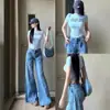 Jeans Holgados Lavados Estilo Americano Retro para Mujer Otoño 2024 Nuevos Pantalones de Pierna Ancha de Cintura Alta Ajustados