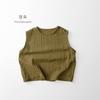 Chaleco de Gasa de Algodón de Doble Capa para Niños y Niñas 26 Verano Nuevo Estilo Coreano Estilo Japonés Algodón Puro Top Camiseta Ropa para Bebés y Niños Venta al por Mayor