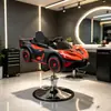 Asiento para Corte de Cabello para Niños Peluquería Juguete Eléctrico Coche de Dibujos Animados Silla para Corte de Cabello para Bebés y Niños para Peluquería