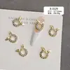Accesorio de corona de estrella de mar de perlas tachonadas de diamantes de lujo de moda, decoración de uñas de perlas 3D versátil y lujosa con diamantes