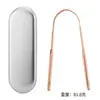 Escova de Revestimento de Língua em Forma de U de Aço Inoxidável de Fábrica Limpador Manual de Revestimento de Língua Ferramenta de Limpeza Raspador de Língua Cor Ouro Rosa em estoque
