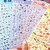Pegatinas de Dibujos Animados de Doble Capa Tridimensionales para Decoración de Agenda, Pegatinas Lindas de Algodón Burbuja de Dibujos Animados, Pegatinas Creativas para Niños al por Mayor