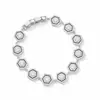 Pulseira Colmeia Colorida de Liga de Cobre com Zircônia, Moda de Luxo Leve, Joias Geométricas Coloridas de Diamante de Alta Qualidade para Atacado