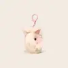 Pelo de Conejo Piel Genuina Conejo de Orejas Paradas Colgante de Peluche con Textura Suave, Juguete de Piel, Colgante para Bolso, Llavero Exquisito