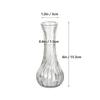 Jarrón pequeño roscado, jarrón de vidrio pequeño, adecuado para arreglos florales hidropónicos transparentes, botella de los deseos decorativa, jarrón de diámetro pequeño.