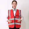 Chaleco Reflectante Multibolsillos Tela de Malla Transpirable Talla Grande Amarillo Fluorescente Ropa Reflectante China Herramientas de Seguridad para la Construcción Chaleco