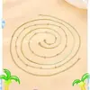 Joias Transfronteiriças Europeias e Americanas Corrente Corporal Sexy para Mulheres Estilo Praia Contas Redondas Corrente de Cintura Simples com Corrente de Lâmina Dupla Camada