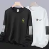 Envio RápidoCamiseta Pulôver Masculina Outono e Inverno Solta Grossa Gola Redonda Manga Longa, Tamanho Grande, Versátil