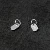 Plata Esterlina Cadena de Cola Etiqueta Pequeña 925 Placa para Imprimir Palabras Collar Tobillera Pulsera Cadena de Extensión Placa Plateada Colgante de Cola Plateada Placa de Cola