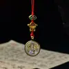 Cordão Original para Celular Tecido à Mão Oito Santos Padroeiros 1,5 Pingente de Celular Thangka Pintado a Ouro Pendente para Bolsa Pen Drive