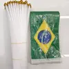 Suministro Transfronterizo Puntual de Bandera Brasileña para Agitar a Mano No. 8 14*21cm Bandera de Brasil de Mano Bandera de la Copa del Mundo Copa de Europa