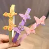 Tiara de Cabelo Colorida e Fresca com Margaridas e Borboletas para Crianças, Presilha de Cabelo para Meninas com Dentes, Tiara Antiderrapante