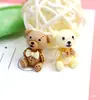 Animal de dibujos animados oso DIY carcasa de teléfono móvil pasador para el pelo cuerda para el pelo joyería de resina accesorios de pegamento de crema material al por mayor