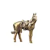 Latón Puro Zodiaco Militar Caballo Caballo de Guerra Objetos Antiguos Retro Decoración del Hogar Mascota de Escritorio para Té Artesanías Adornos de Cobre