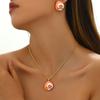Pendientes de collar y pendientes Sweet Mori de estilo japonés y coreano, adecuados para mujeres con diseño de flor de aceite personalizado, pendientes de cadena de clavícula de alta calidad.
