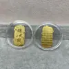 Shenzhen Shuibei Mismo Estilo Oro Puro 999 Tesoro de la Fortuna Aleación Gato de la Suerte Adhesivo Dorado para Teléfono Móvil para Atraer Riqueza Tienda de Oro