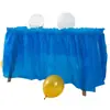 Saia de Mesa Retangular Descartável Toalha de Mesa Plástica PE à Prova de Óleo Decoração de Festa Casamento Mesa de Sobremesas Festa de Aniversário Suprimentos
