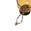 Collar Decorativo Apilado de Elefante Marrón con Cuentas para Cadena Larga de Suéter Accesorios de Alto Gama de Lujo Ligero y Nicho