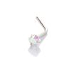 Henson 3MM color zirconio amor L varilla clavo de nariz moda simple acero inoxidable comercio exterior europeo y americano perforación de nariz
