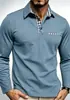 Comercio Exterior Transfronterizo para Hombre Nuevo Primavera y Otoño Nuevo Color Liso Casual de Negocios Manga Larga
