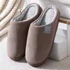 Chinelos de Algodão Femininos Inverno Antiderrapante Pelúcia Quente Chinelos de Confinamento Interno Casa Masculino Fofo Peludo Algodão Chinelos Inverno