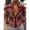 Nova camisa masculina de outono para comércio exterior, com estampa 3D de manga longa, top com estampa de moda transfronteiriça primavera e outono TEMU AliExpress