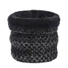 Cachecol Masculino e Feminino de Tricô Quente para Uso Externo, Gola Alta Espessa com Forro de Fleece de Camada Dupla de Inverno, Casual, Versátil