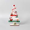 Novas Decorações de Natal Mini Árvore de Natal Pequena de Madeira para Mesa Enfeites de Árvore de Natal de Madeira Enfeites de Placa com Alfabeto Inglês de Madeira