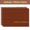 Papel Copiador Xadrez Outono WX441 17g Embalagem à Prova de Umidade para Presentes e Doces Papel Decorativo Xadrez Xue Li