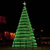 3- 50m Marco grande Árbol de Navidad hecho a medida Decoración exterior para centros comerciales navideños Iluminación de proyecto para check-ins en redes sociales