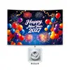 Banner de Año Nuevo 2027 Personalizado Fondo Feliz Año Nuevo Amazon Fiesta en Casa Bandera para Fiesta al Aire Libre