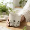 Cinza de Planta Tamanho Grande Xícara de Chá Cerâmica Mestre Copo de Água Pessoal Especial Doméstico Copo de Coca-Cola Xícaras de Chá Pequena Capacidade Copo de Bebida