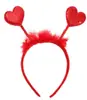2026 Diadema de Corazón con Lentejuelas Rojas para el Día de San Valentín Transfronterizo Decoración para Fotos de Fiestas y Festivales Tocado Venta al por Mayor en Stock