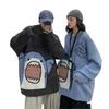 Casal dos desenhos animados Pullover Sweater Masculino Outono e Inverno Estilo Coreano Trendy ins Moda Preguiçoso Estilo Crewneck Camisa Base de Malha