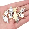 Colar Pulseira Pingente Olho de Diabo Amazon Liga Metálica Olho de Duplo Furo Palma Pingente Duplo DIY Feito à Mão