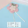 Adorno textil colgante de flor de ciruelo de doble capa para la ropa de niñas dulces, pequeño accesorio floral, accesorio de ropa DIY fresco y simple