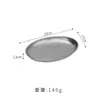 Ventas Directas de Fábrica Estilo Coreano Placa Ovalada de Acero Inoxidable Hecha a Medida Placa Plana Dorada Comercial para Barbacoa Placa para Snacks Placa con Forma de Huevo